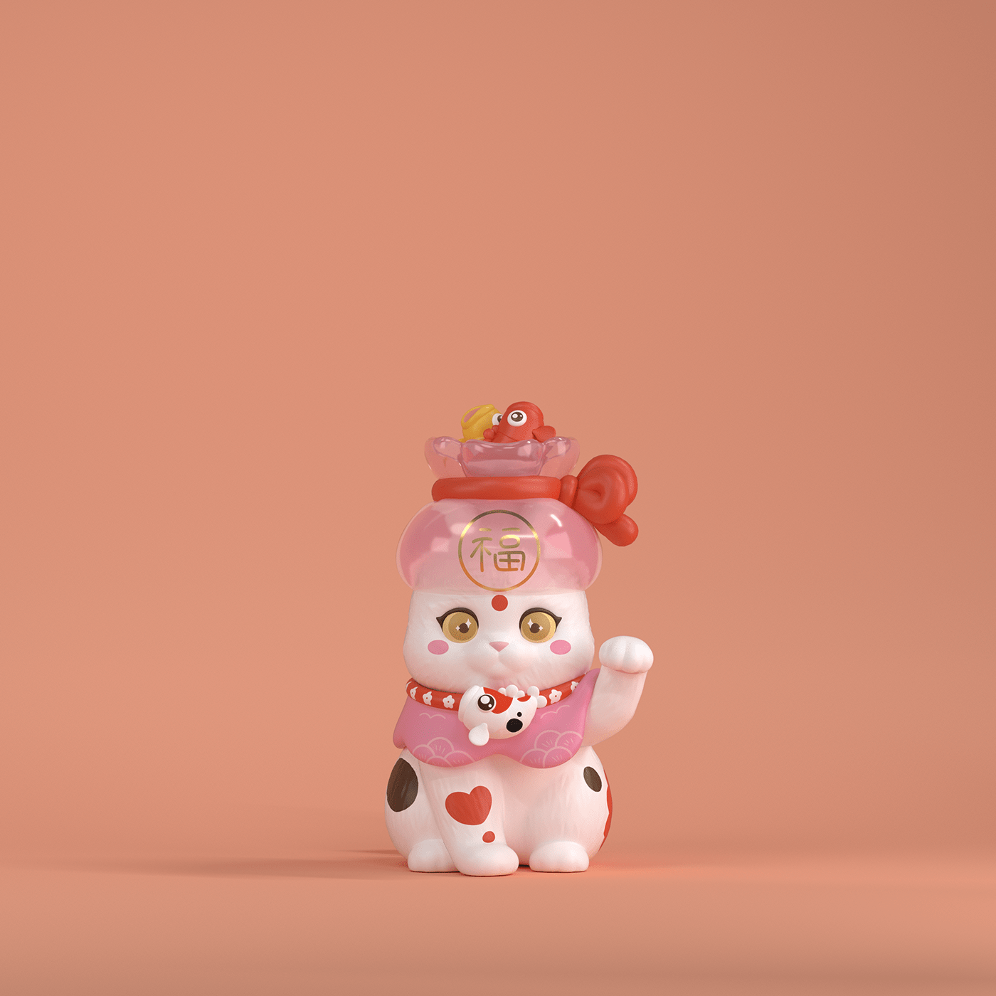 koi，cat，artfigure，Cartoon characters，Character image，