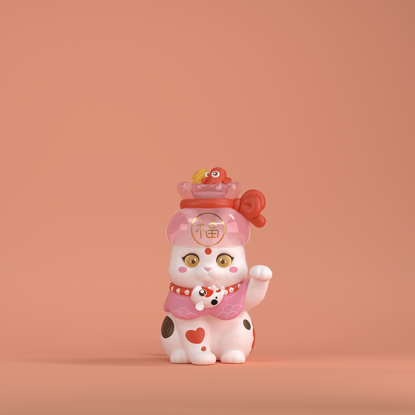 koi，cat，artfigure，Cartoon characters，Character image，