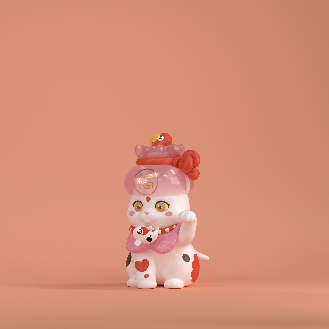 koi，cat，artfigure，Cartoon characters，Character image，