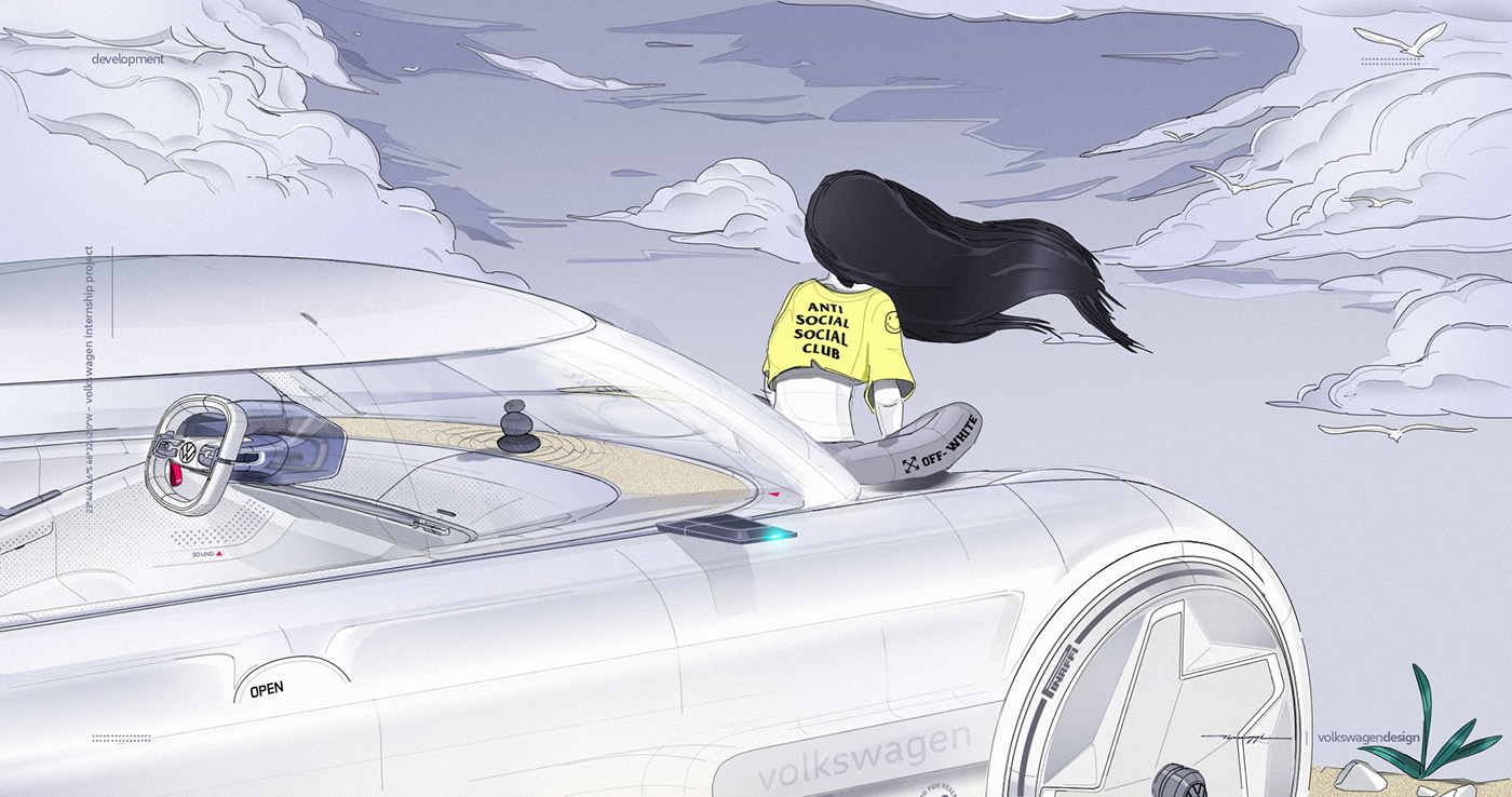 Filipe Pinaffi，automobile，Bolacha，conceptual design，Interior design，Minimalist design ，