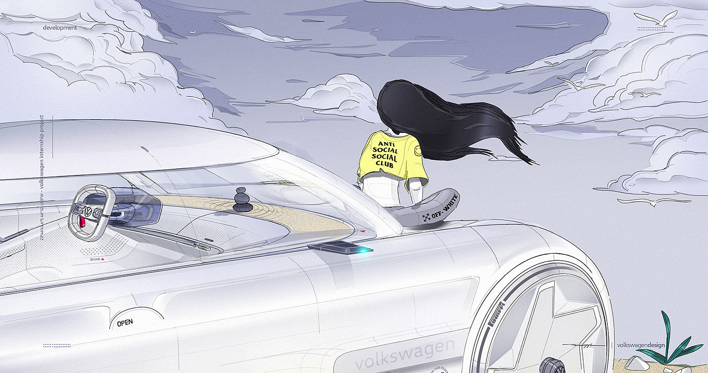 Filipe Pinaffi，automobile，Bolacha，conceptual design，Interior design，Minimalist design ，