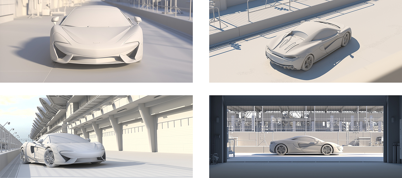 迈凯轮570S，汽车设计，3d模型，工业设计，