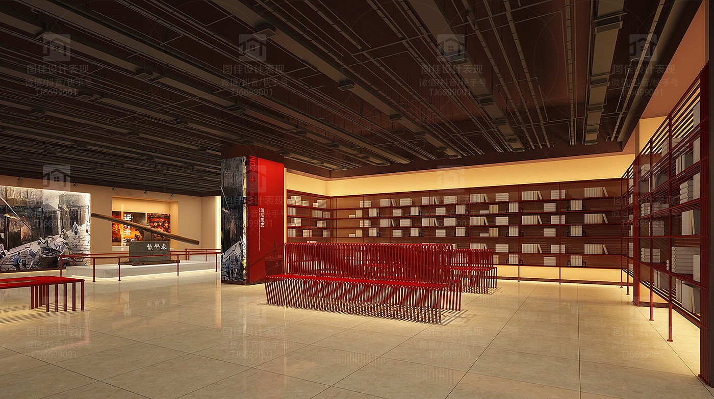 Fire exhibition，Exhibition hall，Retro，Interior design，fire control，