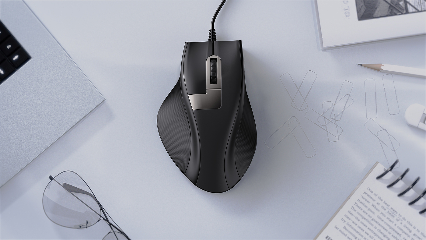 industrial design，Mouse design，Keyshot rendering，