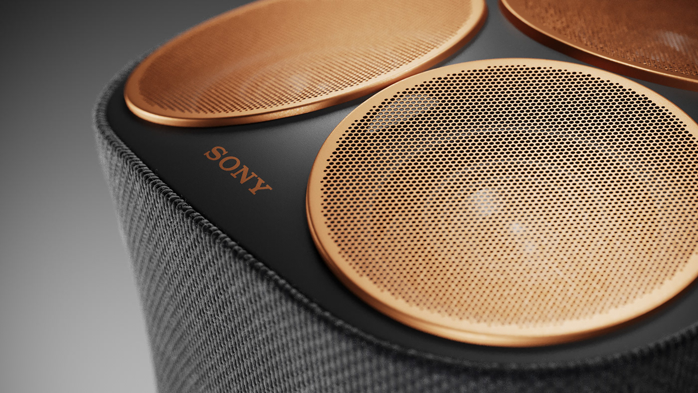 Sony，loudspeaker box，cgi，3D modeling，Render，Speaker design，