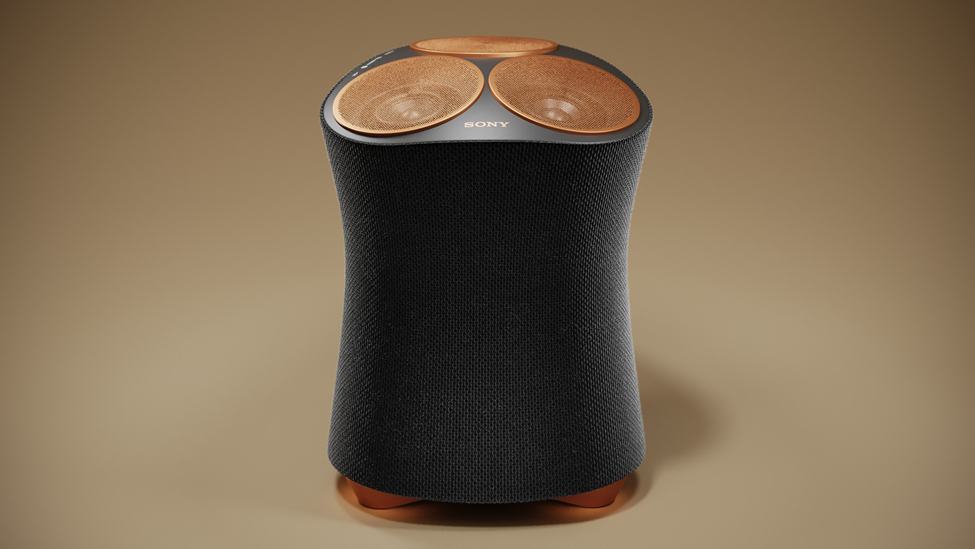 Sony，loudspeaker box，cgi，3D modeling，Render，Speaker design，