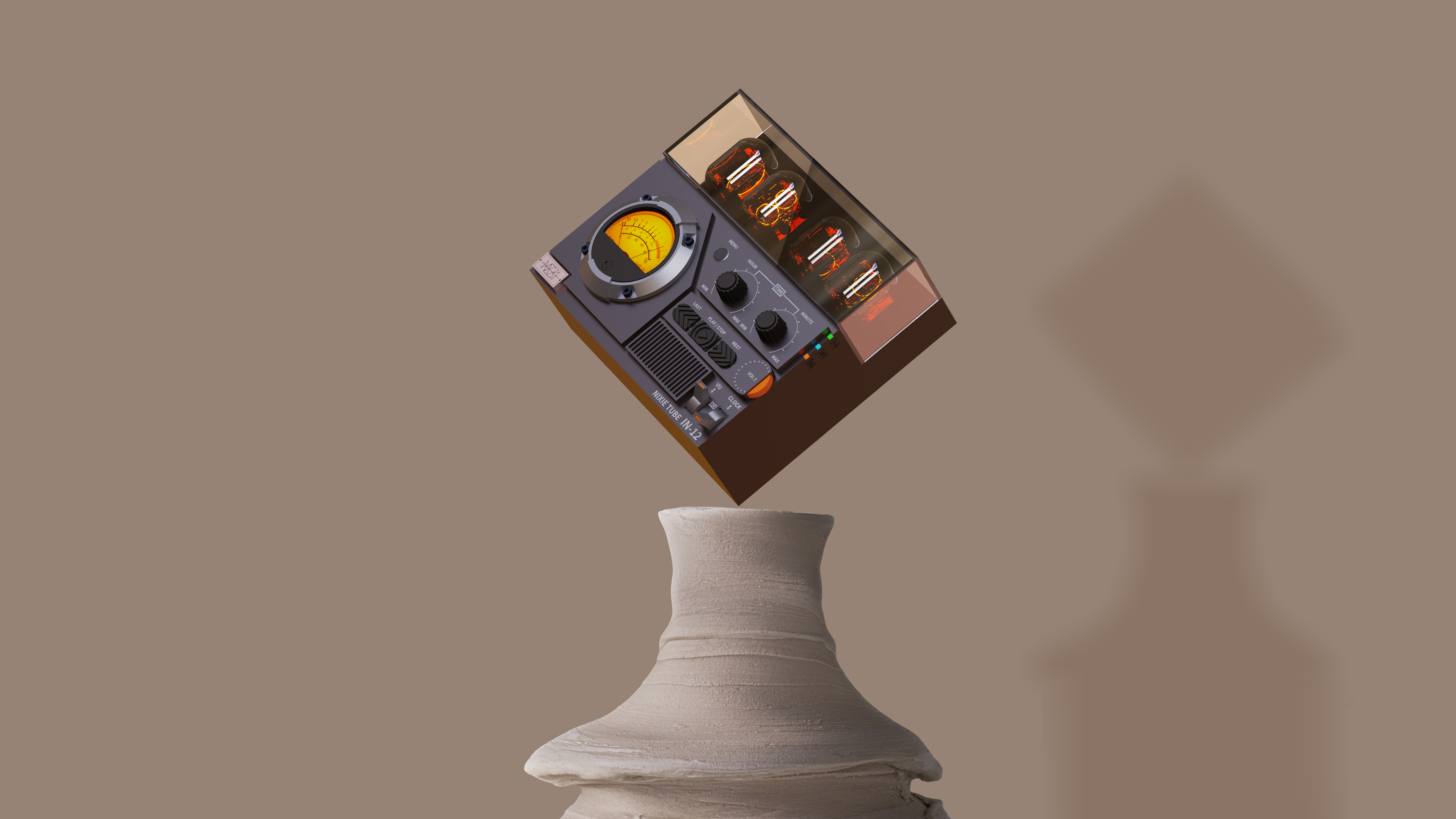 Glow tube, table clock，