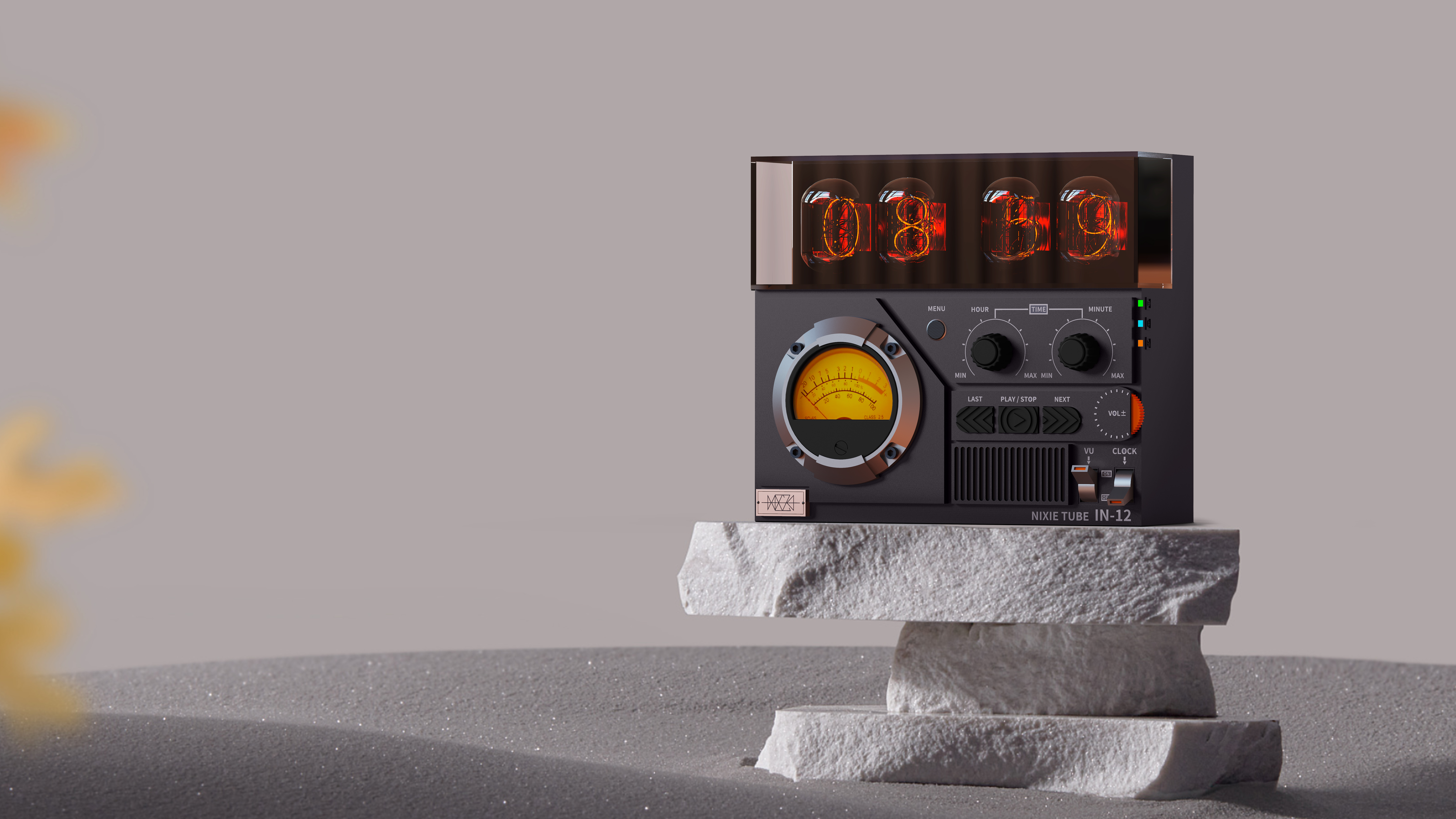 Glow tube, table clock，