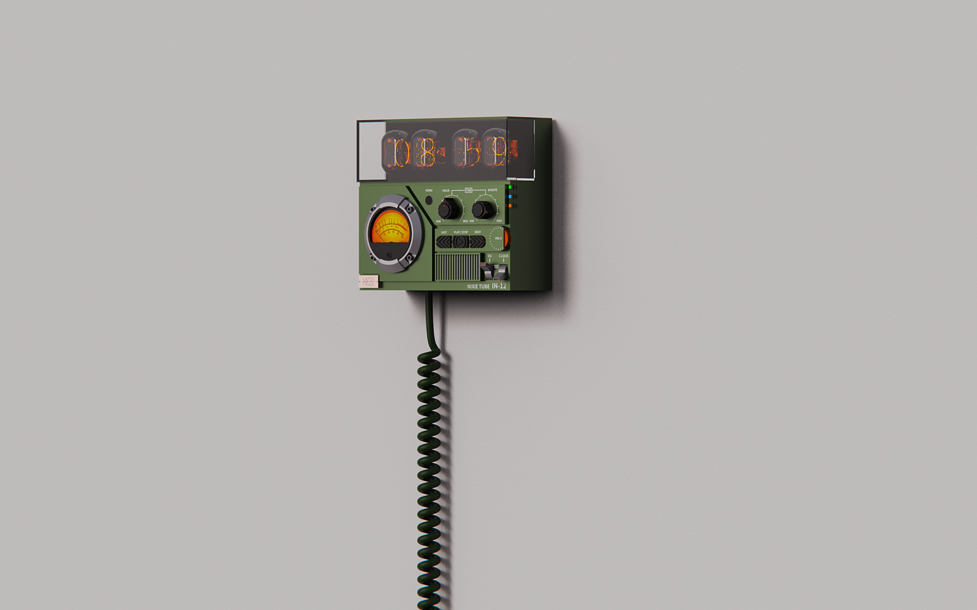 Glow tube, table clock，
