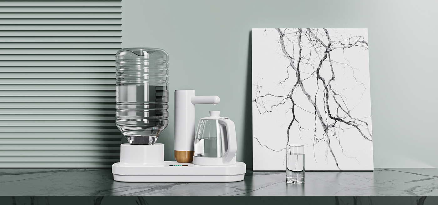 Water dispenser，small home appliances，product design，Desktop tea bar machine，