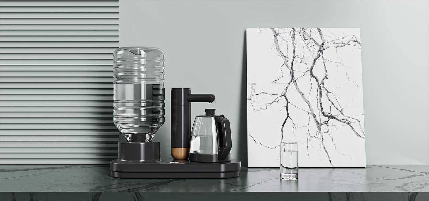 Water dispenser，small home appliances，product design，Desktop tea bar machine，