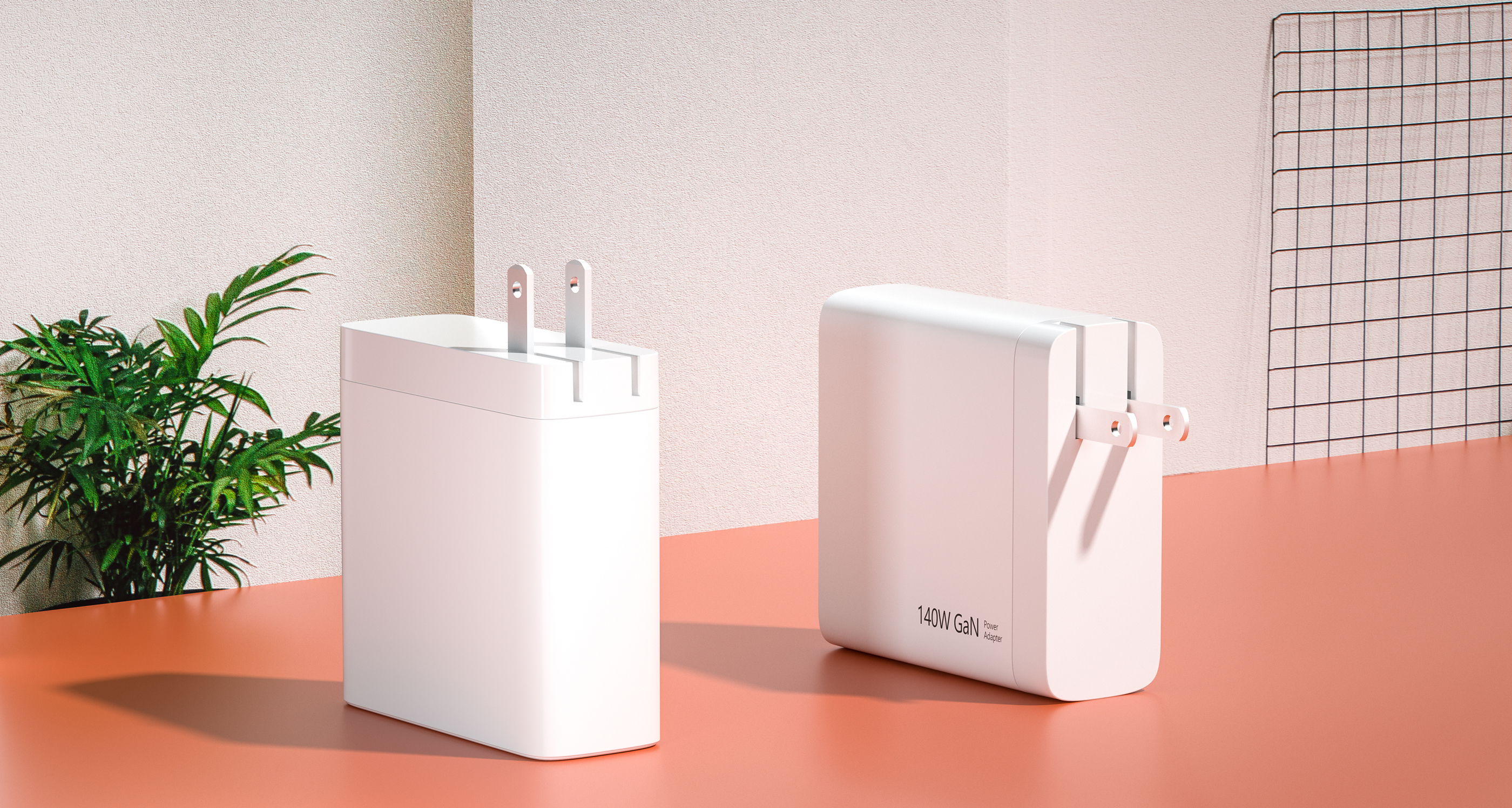 Charger，Digital，Product rendering，Gallium nitride，