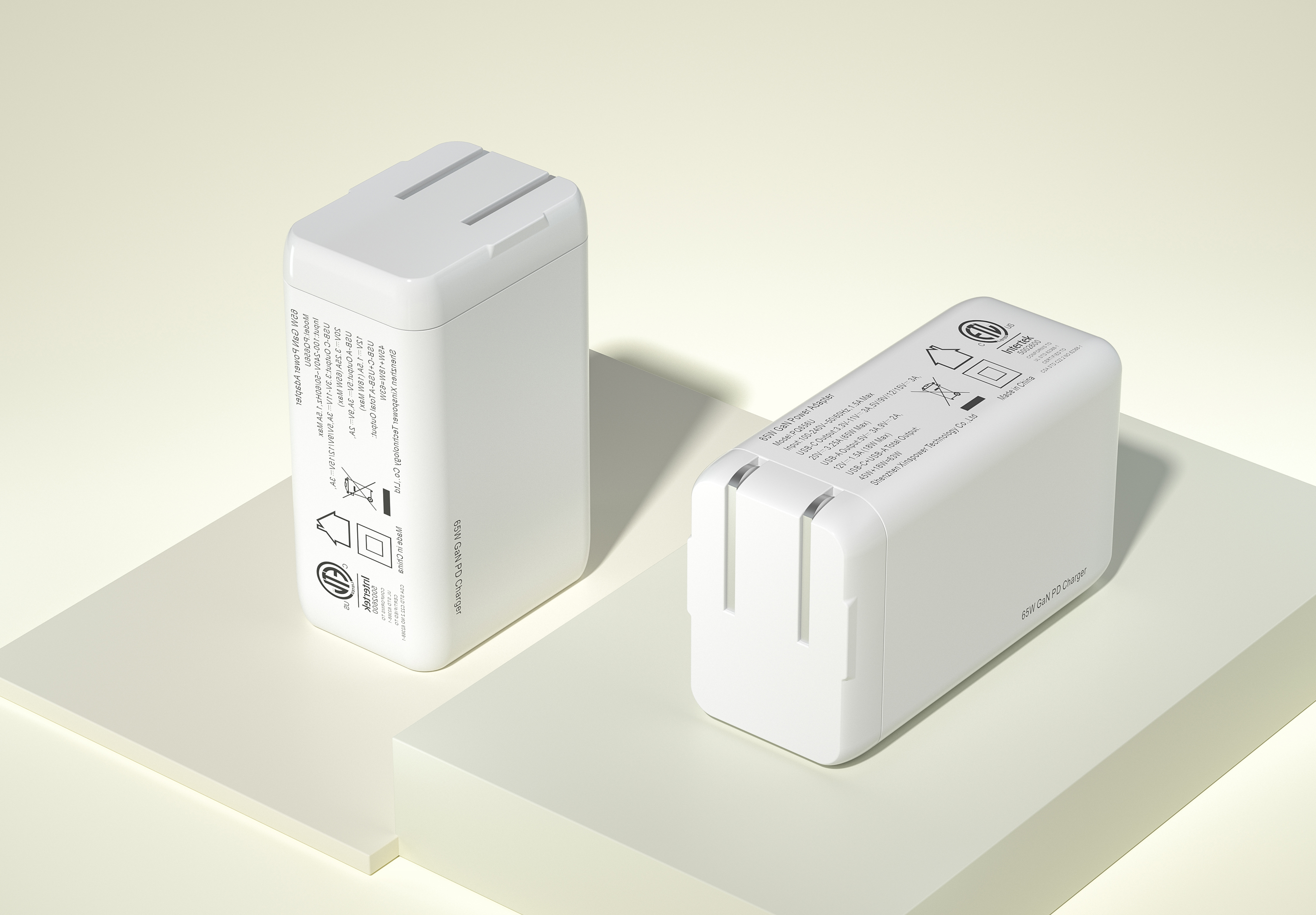 Charger，Digital，Product rendering，Gallium nitride，