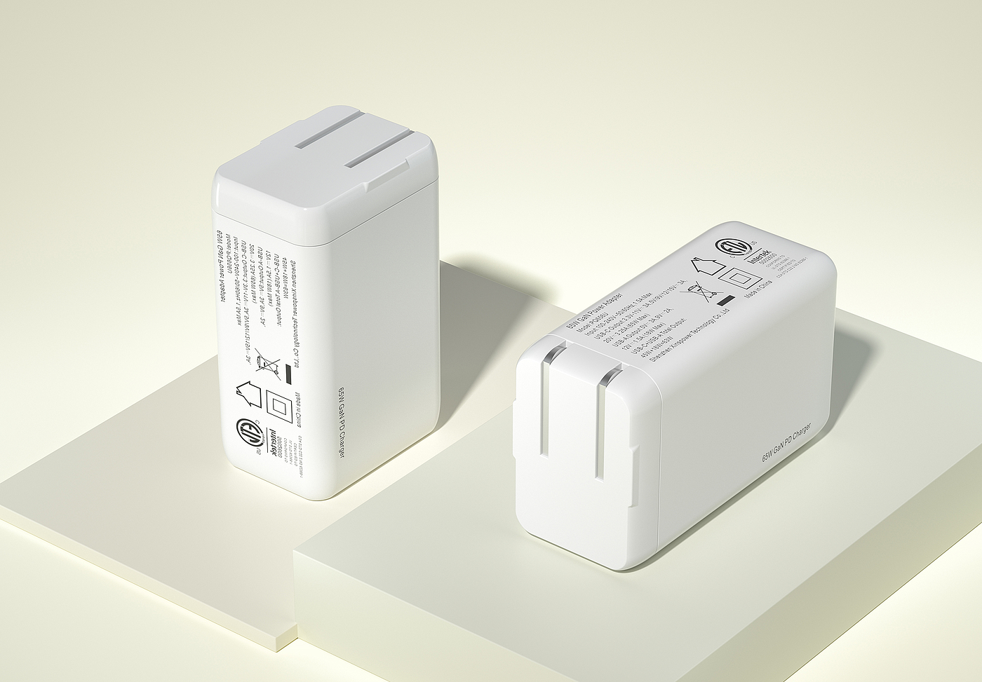 Charger，Digital，Product rendering，Gallium nitride，