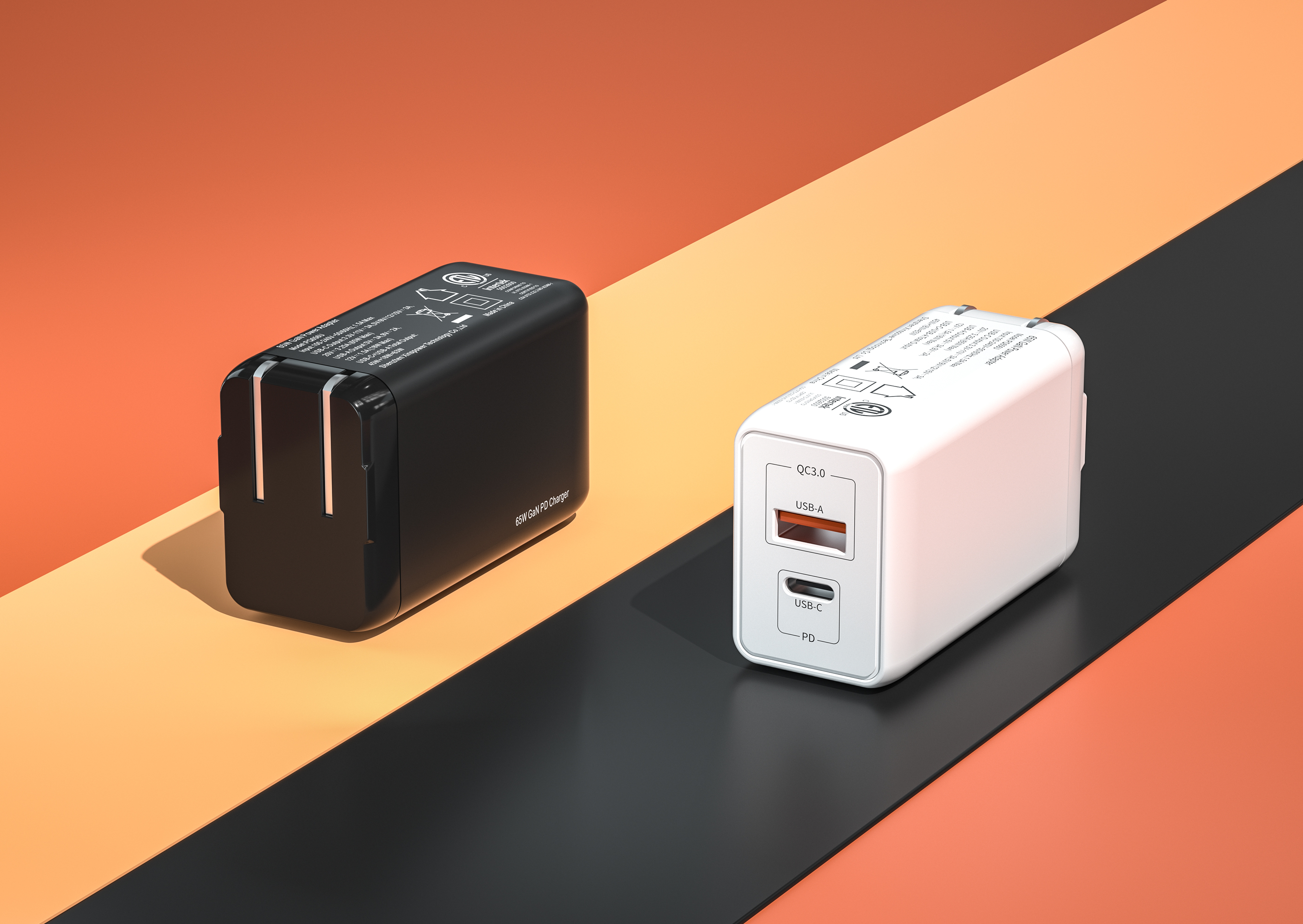 Charger，Digital，Product rendering，Gallium nitride，