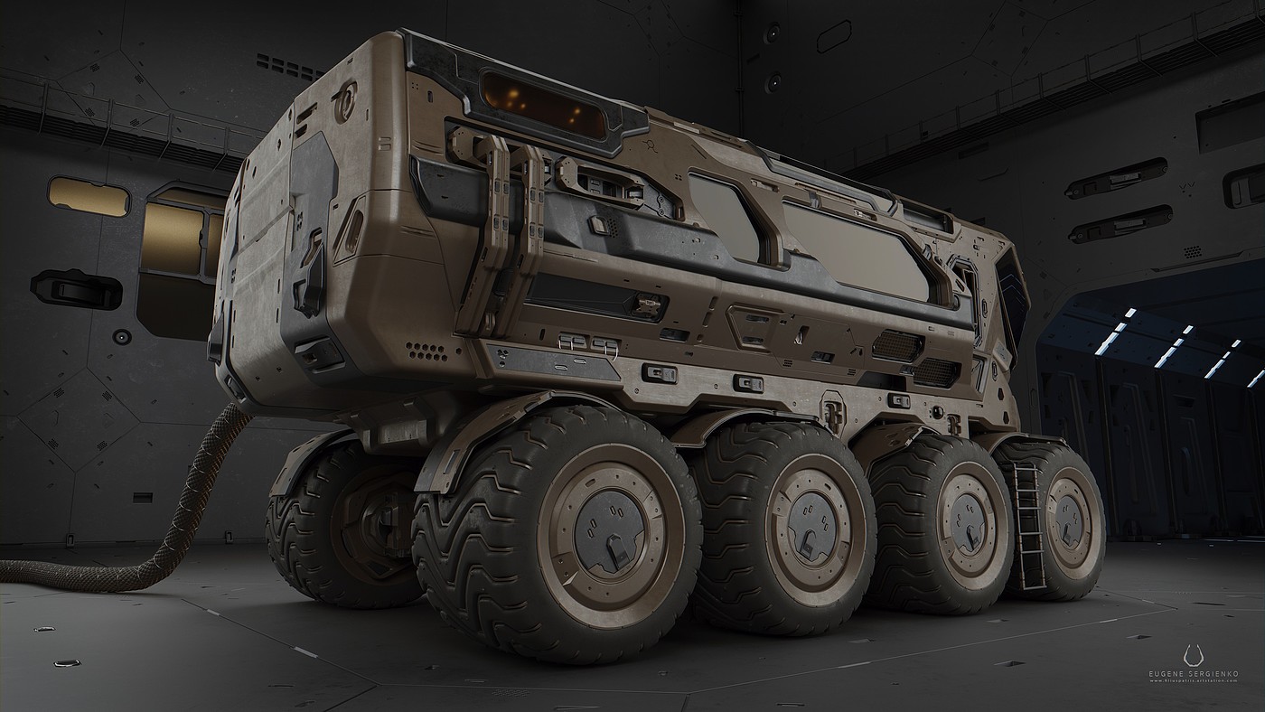 scifi，truck，Science fiction film，truck，conceptual design，Rover 23，