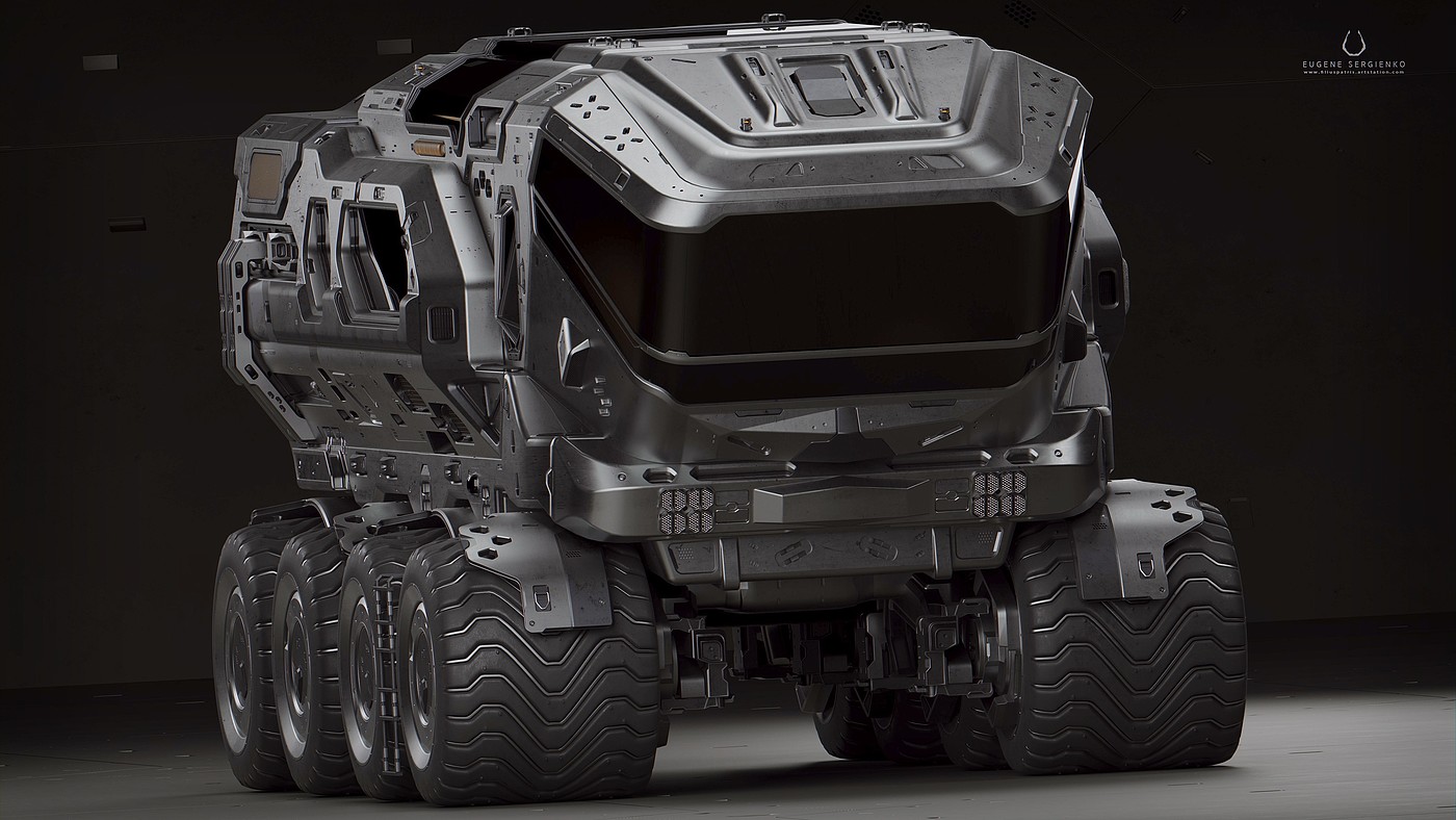 scifi，truck，Science fiction film，truck，conceptual design，Rover 23，