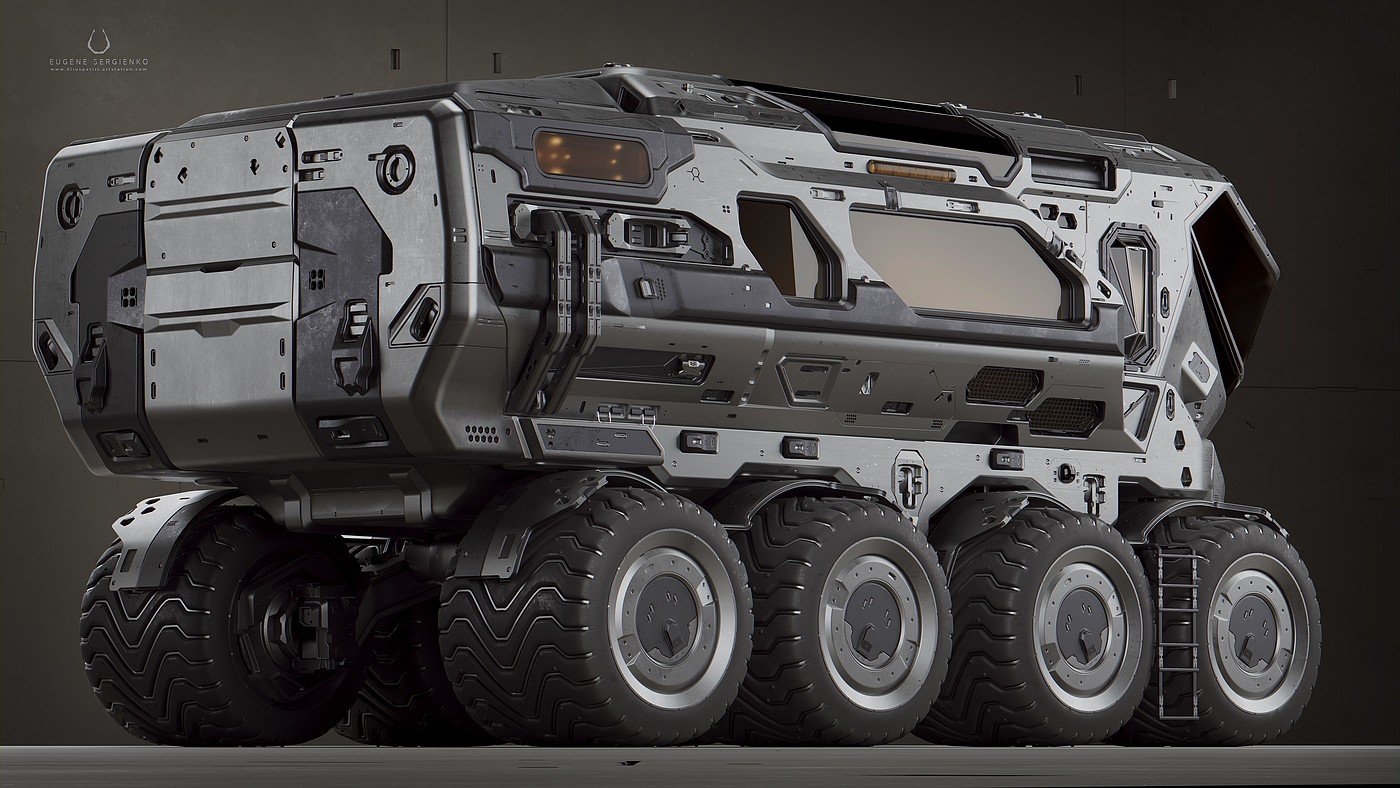 scifi，truck，Science fiction film，truck，conceptual design，Rover 23，