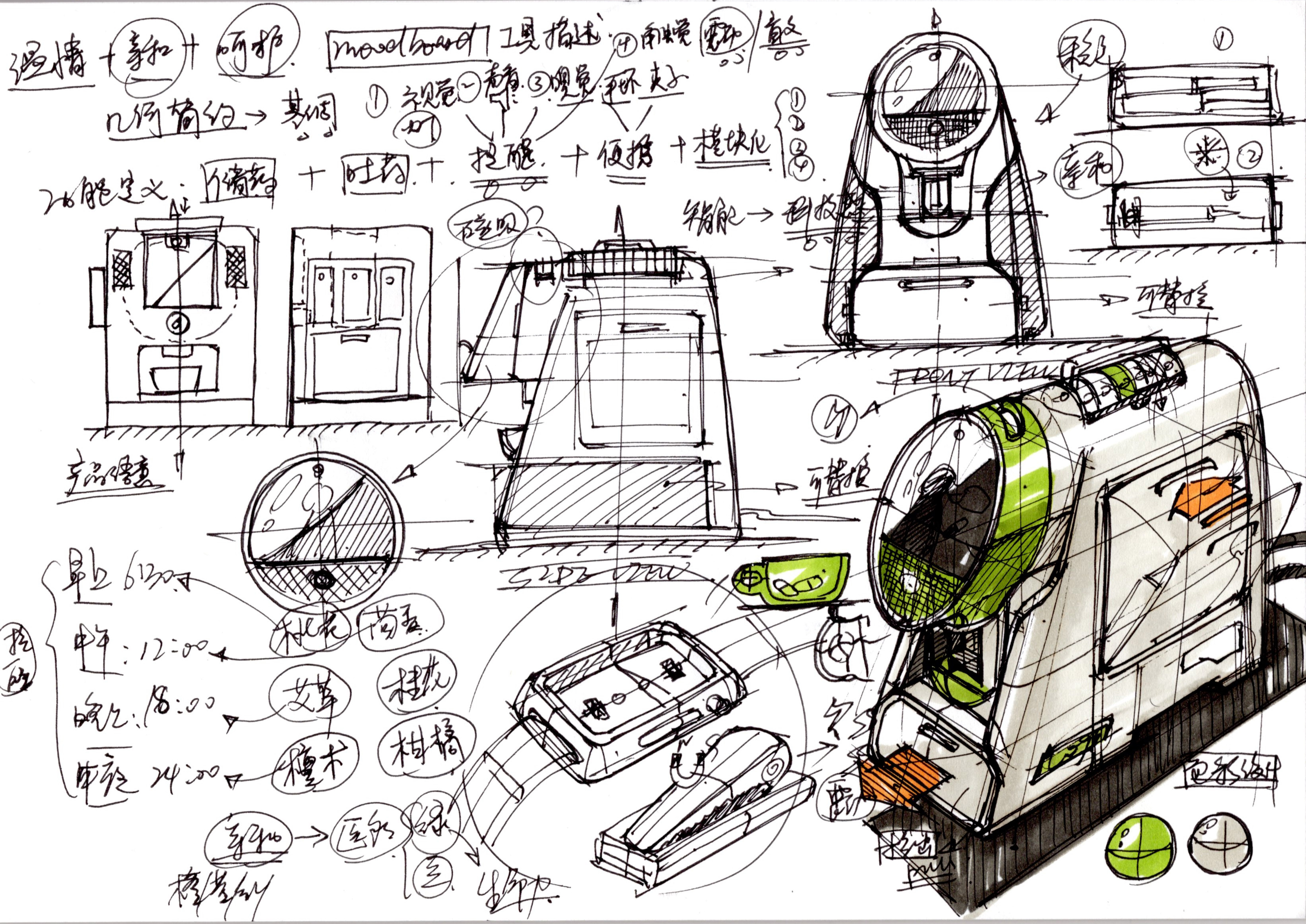 Hand drawn product design，Hand drawn industrial design，Design hand drawn，Product design postgraduate entrance examination，Postgraduate entrance examination for industrial design，Dream-chasing Design Postgraduate Entrance Examination，Designer's hand-painted book，Teng Yilin，