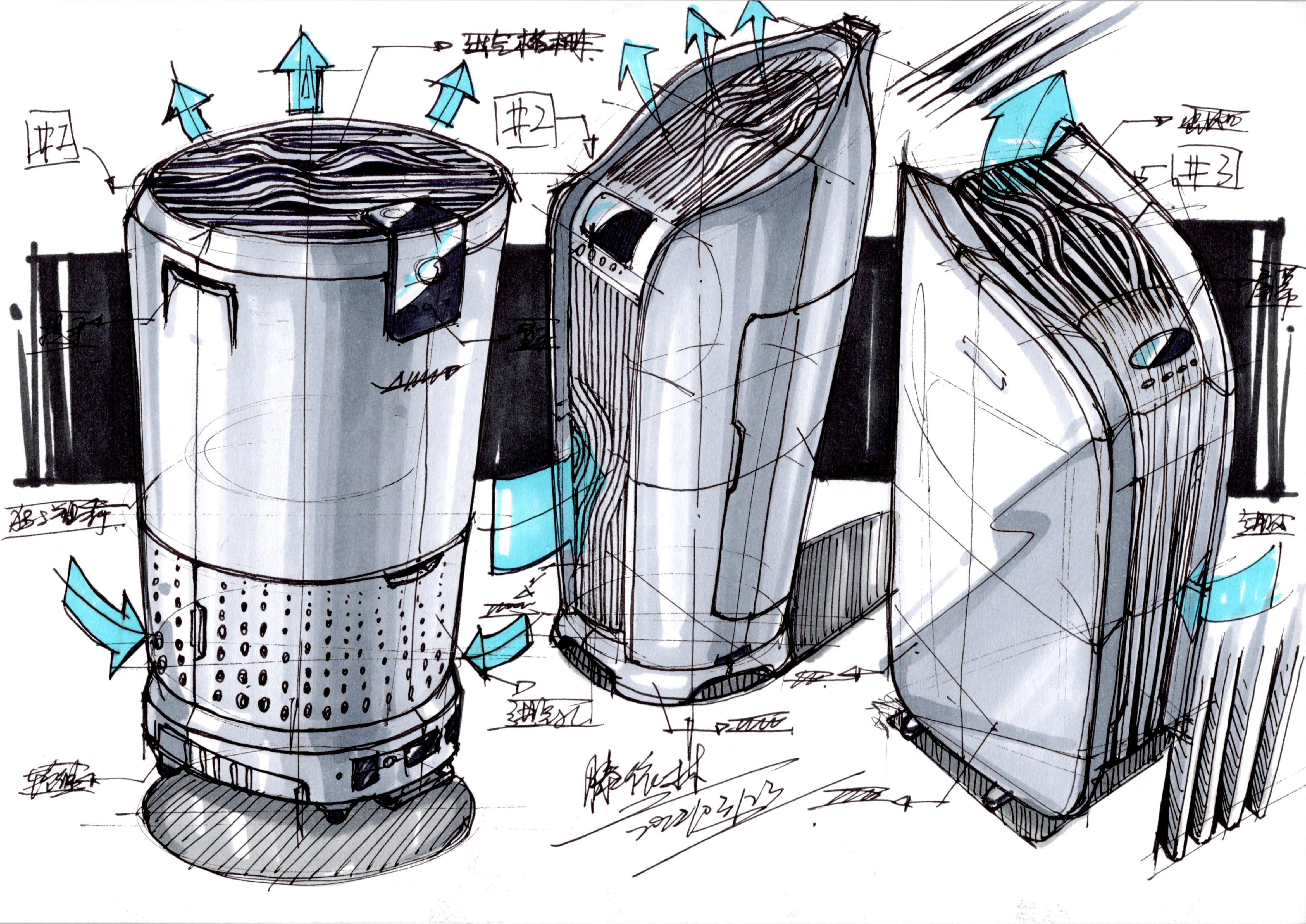 Hand drawn product design，Hand drawn industrial design，Design hand drawn，Product design postgraduate entrance examination，Postgraduate entrance examination for industrial design，Dream-chasing Design Postgraduate Entrance Examination，Designer's hand-painted book，Teng Yilin，