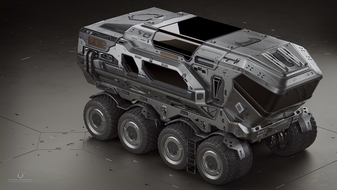 scifi，truck，Science fiction film，truck，conceptual design，Rover 23，