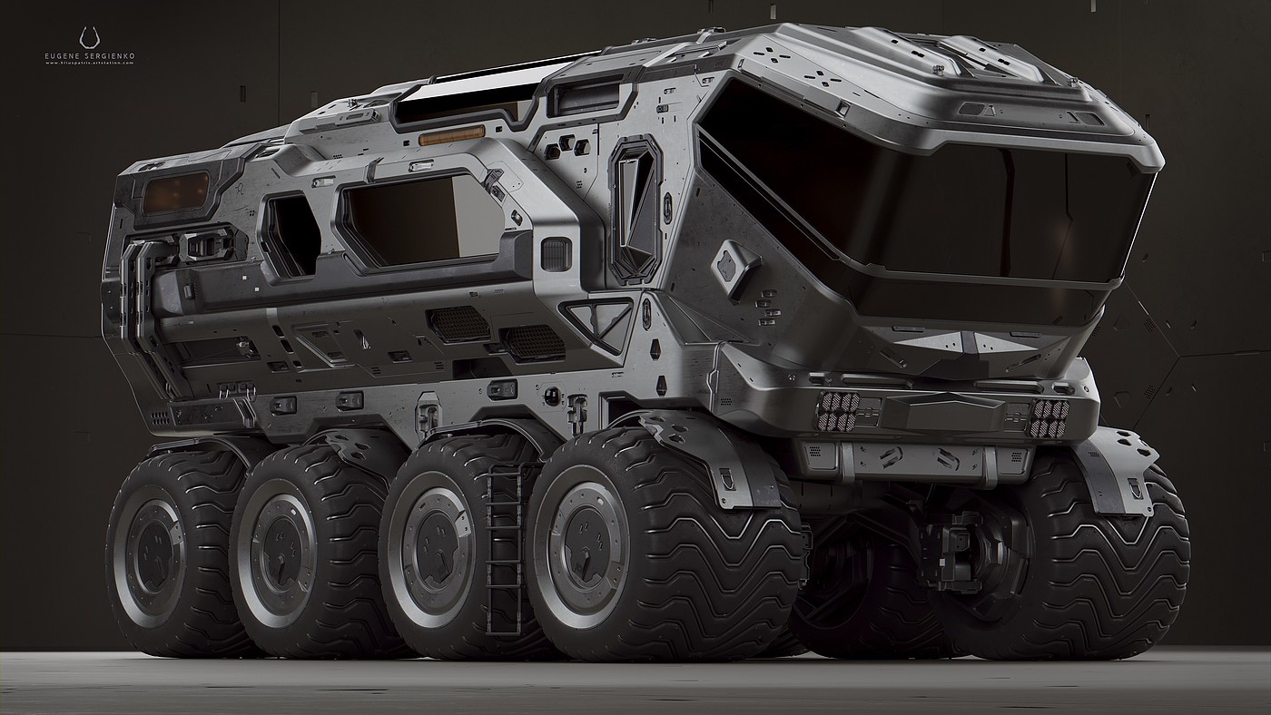 scifi，truck，Science fiction film，truck，conceptual design，Rover 23，