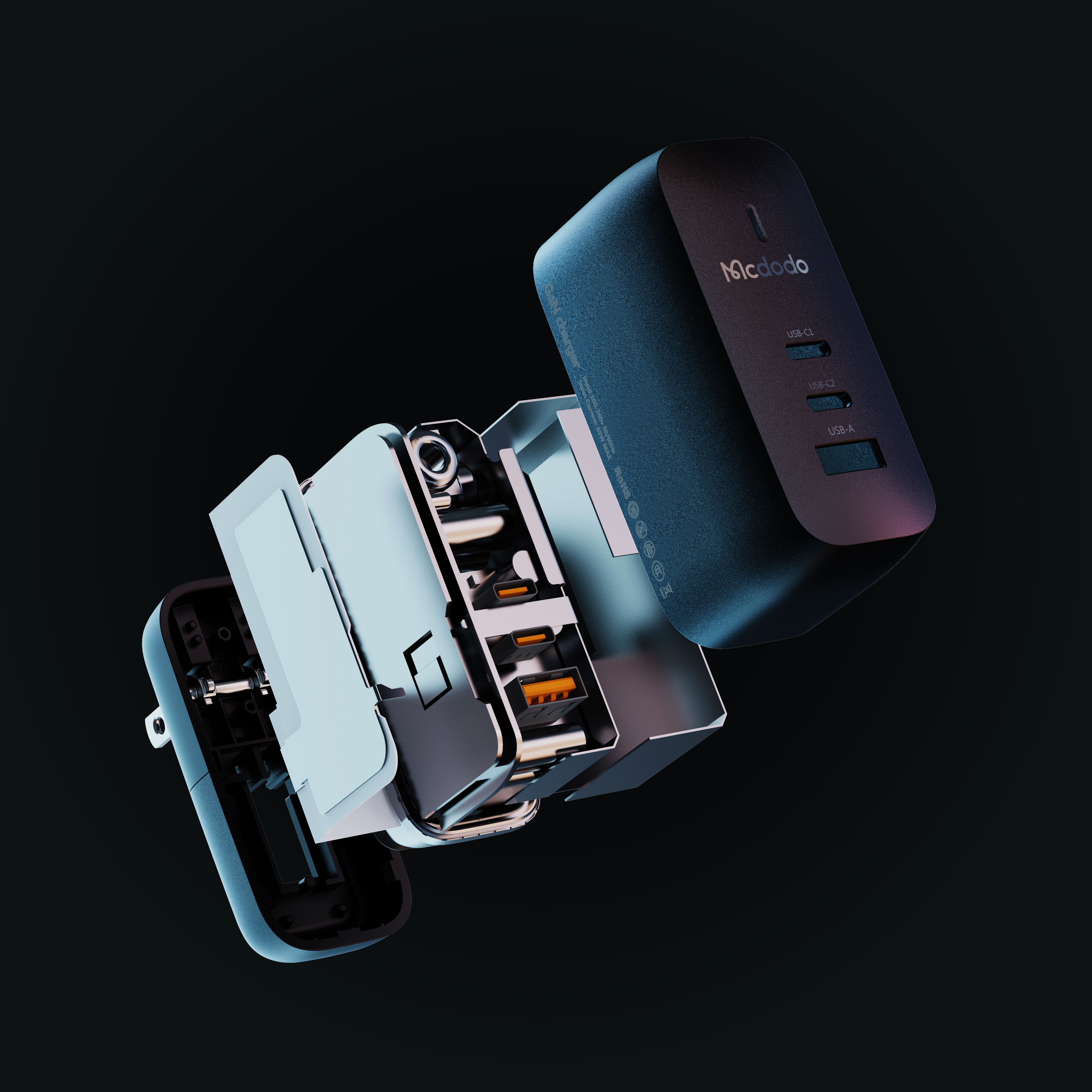 Intelligent digital，Charger，product design，Structural design，