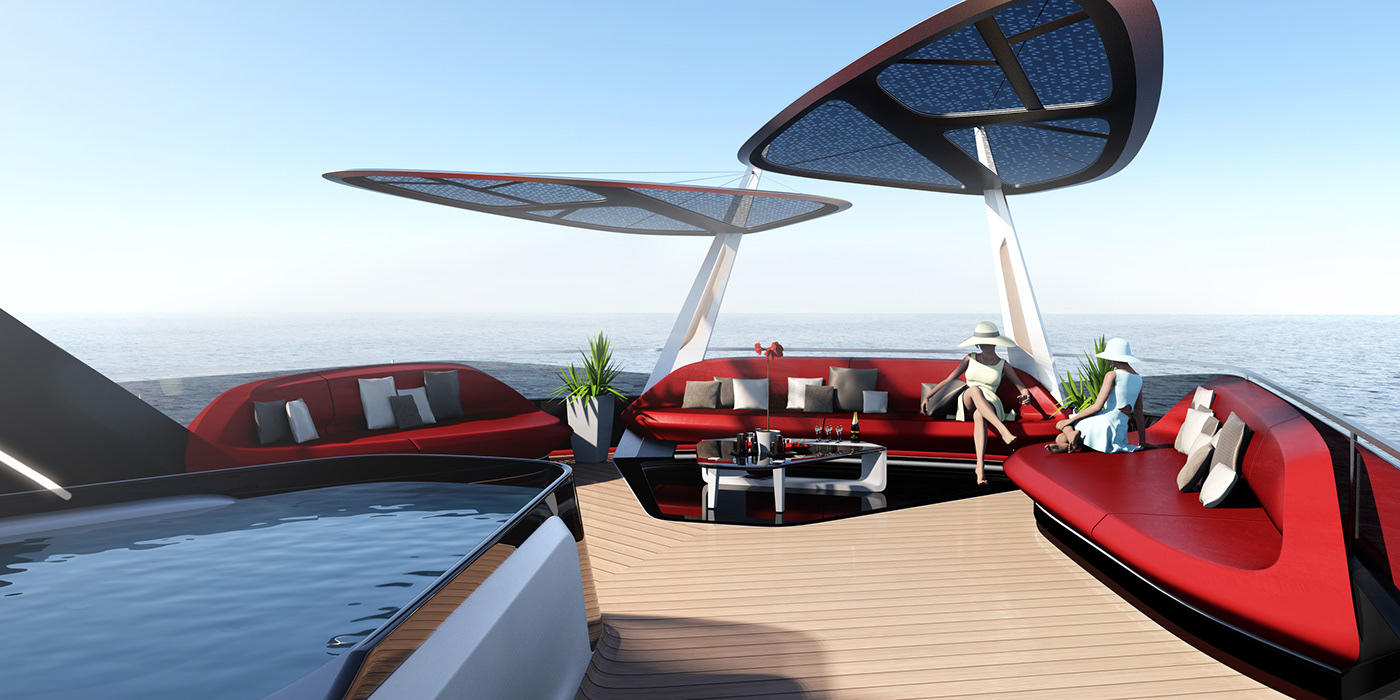 Gareth Davies，Carat 187，Super Yacht ，Aesthetic design，