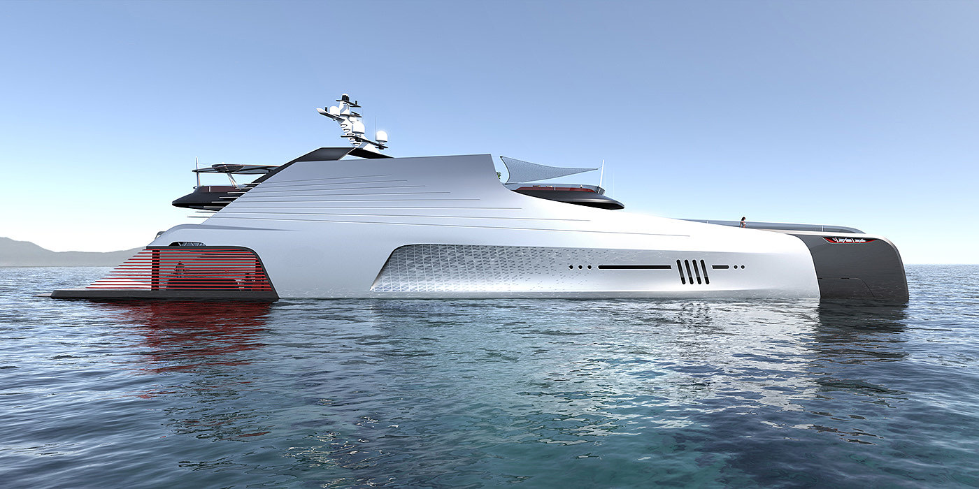 Gareth Davies，Carat 187，Super Yacht ，Aesthetic design，