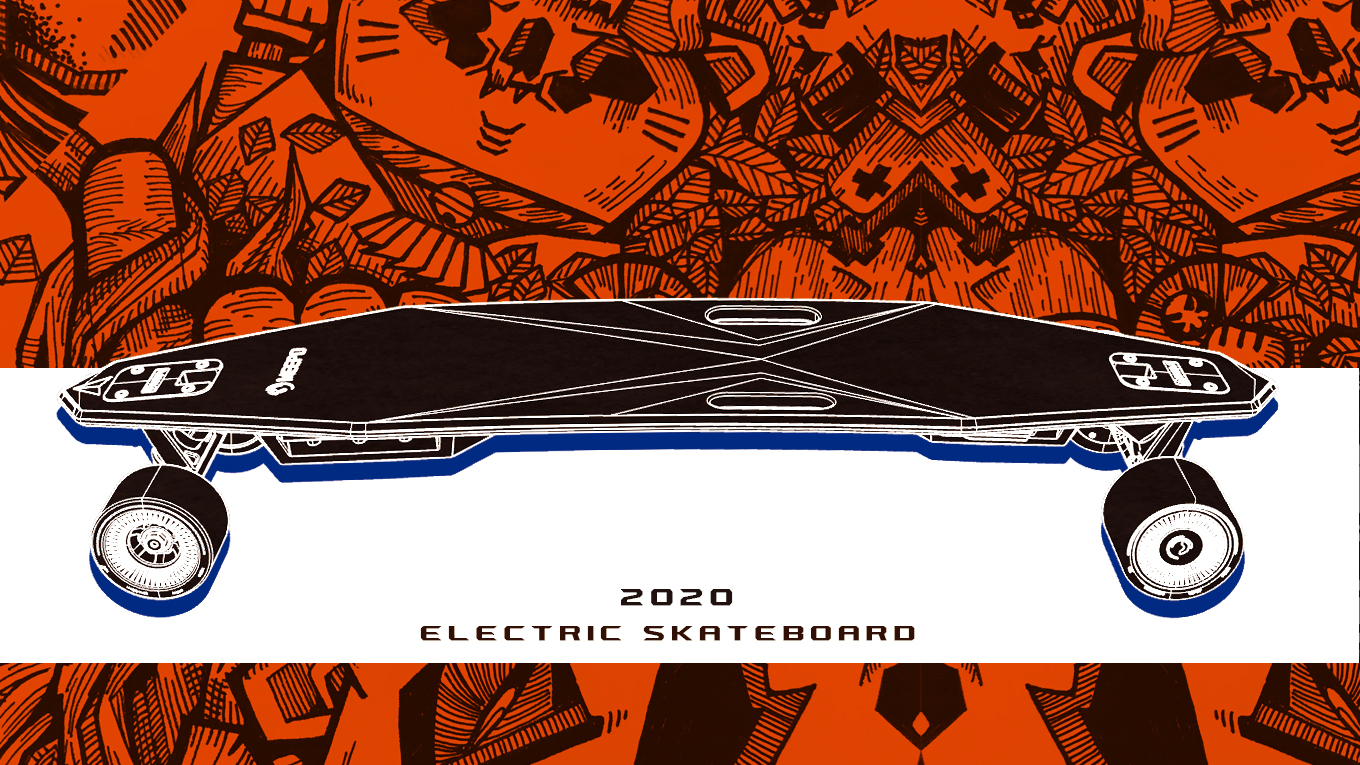 Four-wheel electric skateboard，Short-distance transportation tool，Skate，