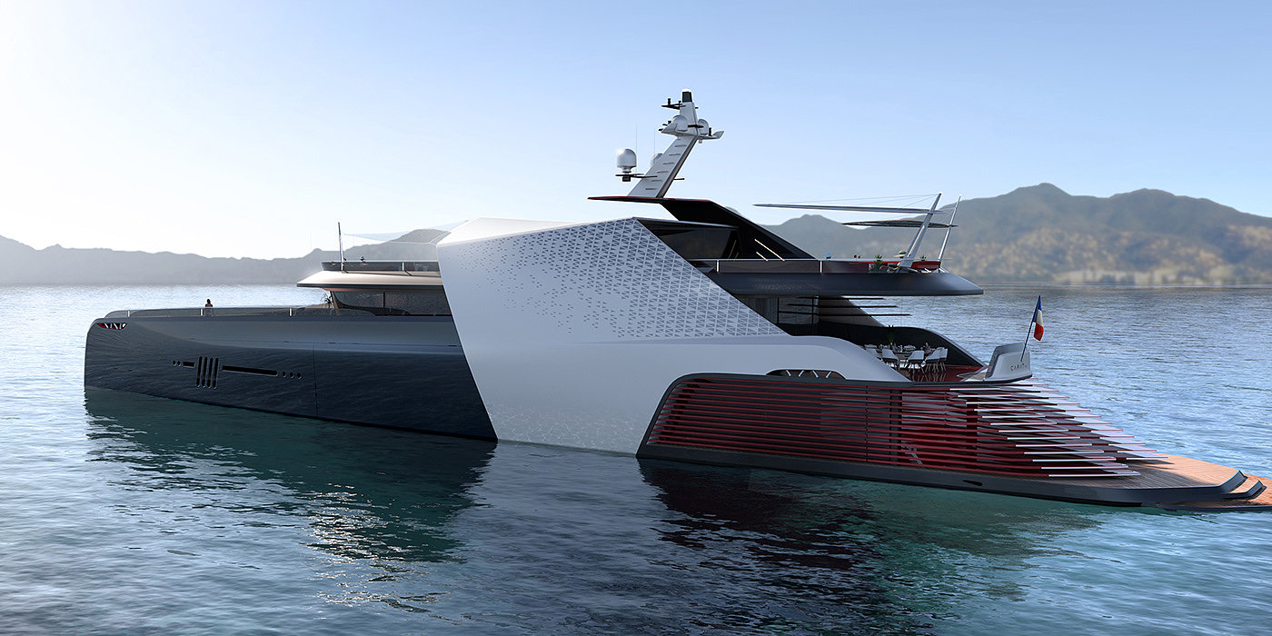 Gareth Davies，Carat 187，Super Yacht ，Aesthetic design，