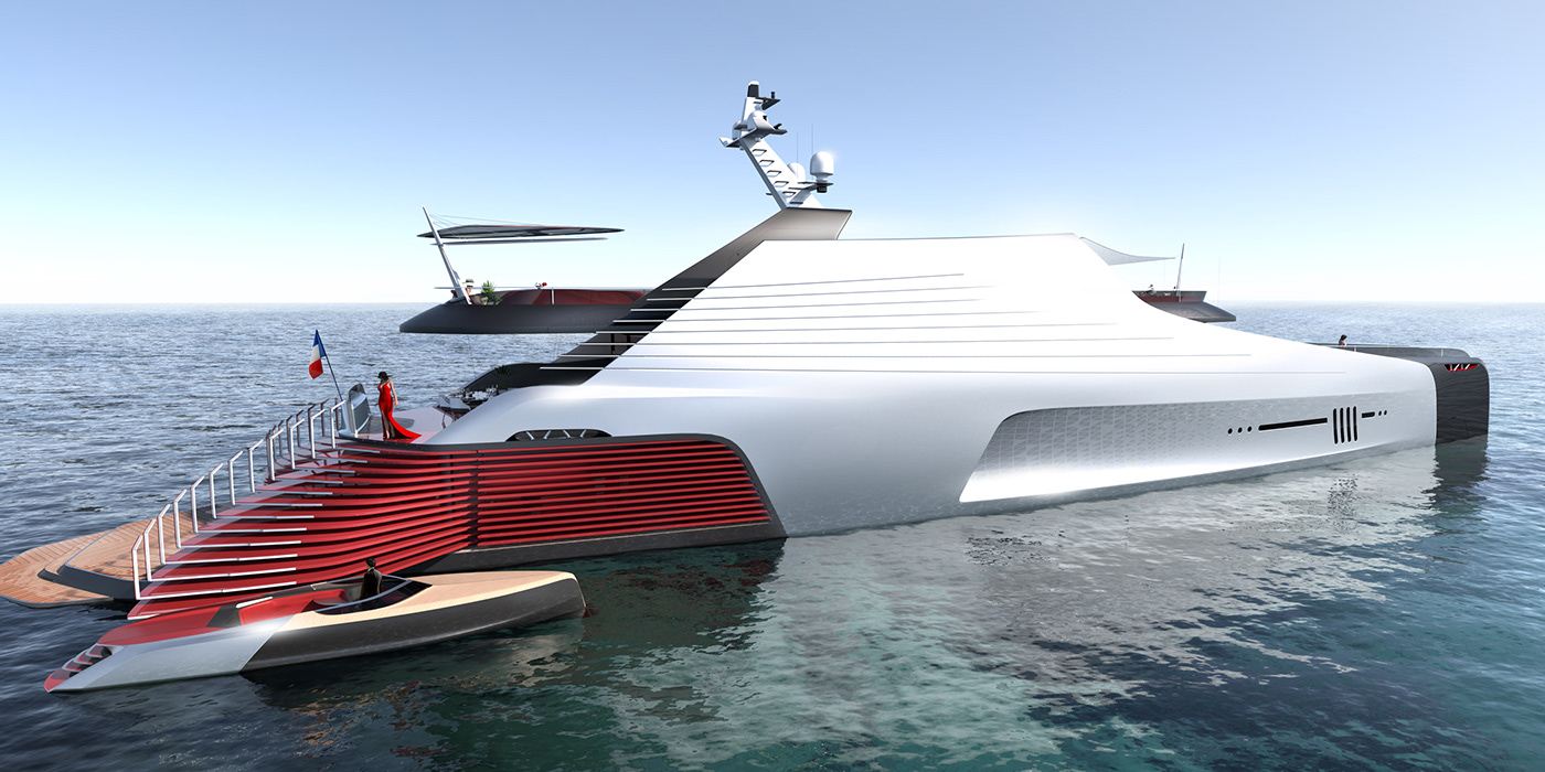 Gareth Davies，Carat 187，Super Yacht ，Aesthetic design，