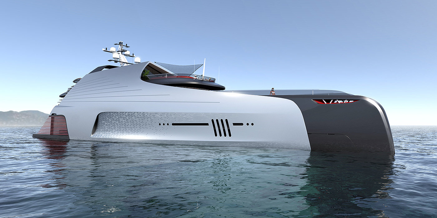 Gareth Davies，Carat 187，Super Yacht ，Aesthetic design，