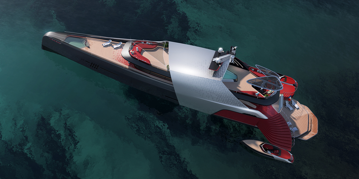 Gareth Davies，Carat 187，Super Yacht ，Aesthetic design，