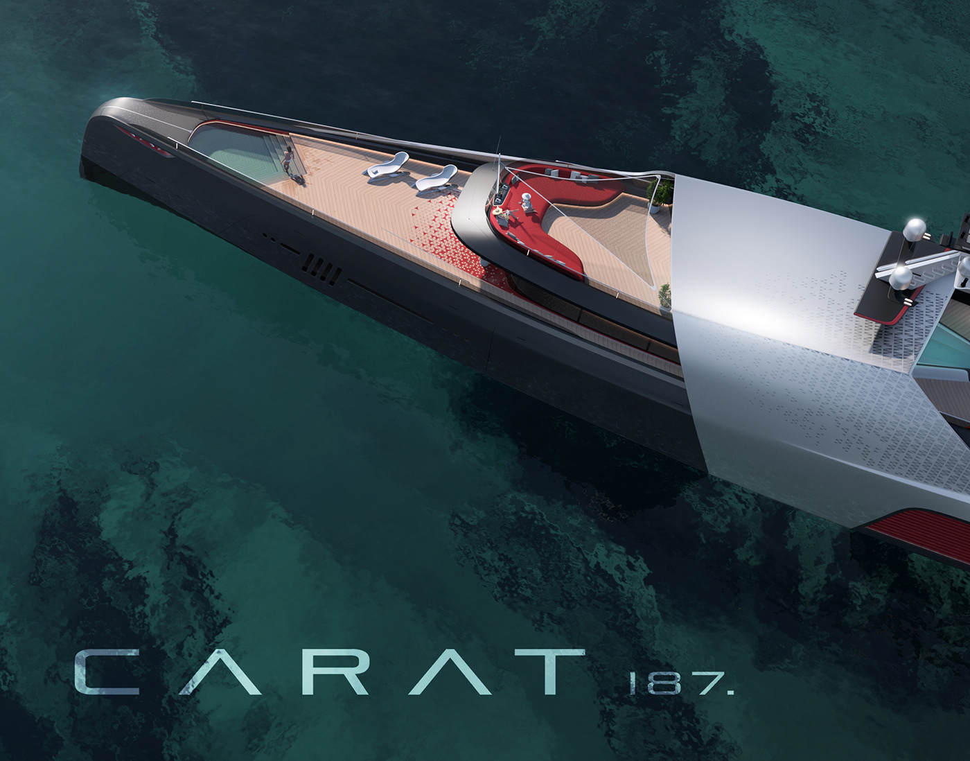 Gareth Davies，Carat 187，Super Yacht ，Aesthetic design，
