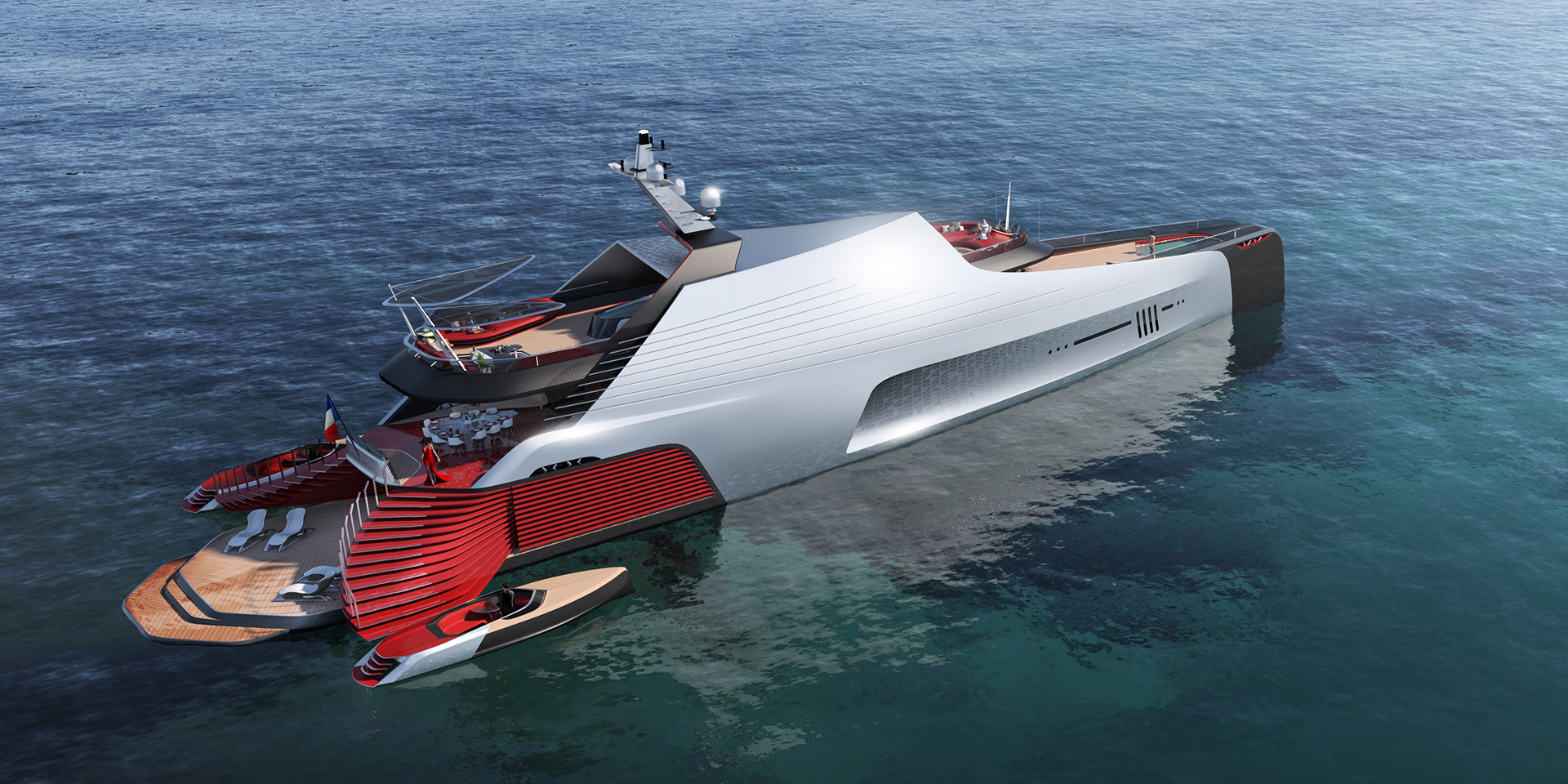 Gareth Davies，Carat 187，Super Yacht ，Aesthetic design，