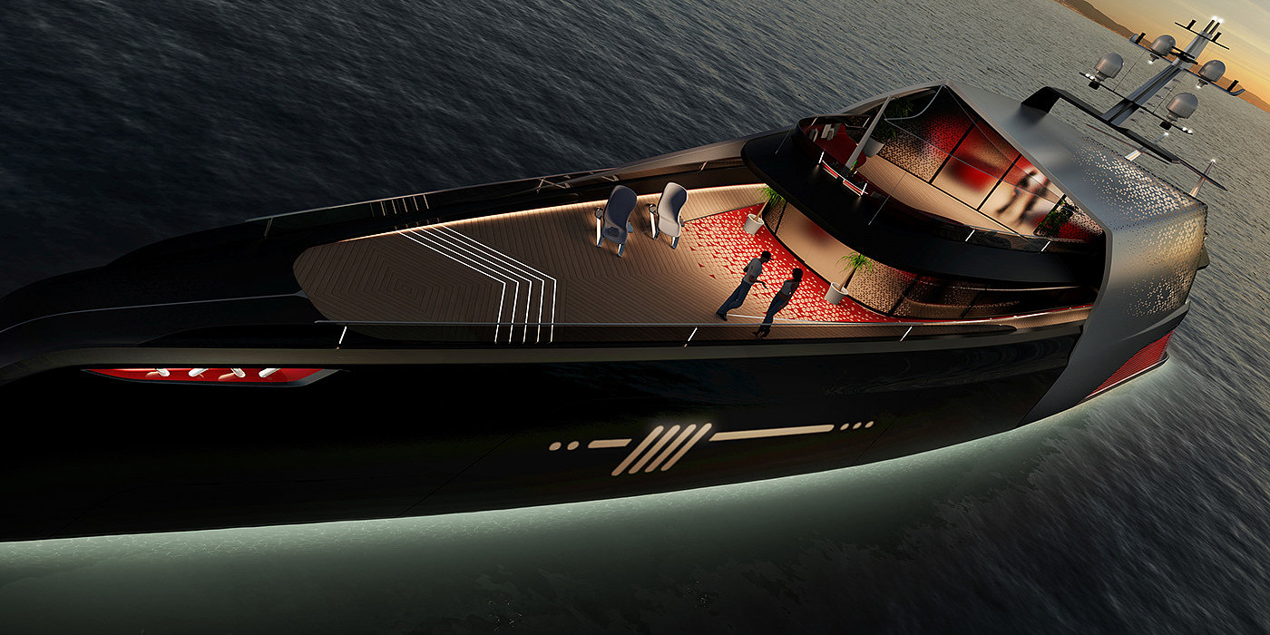 Gareth Davies，Carat 187，Super Yacht ，Aesthetic design，