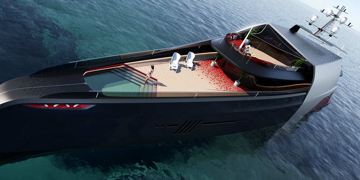 Gareth Davies，Carat 187，Super Yacht ，Aesthetic design，