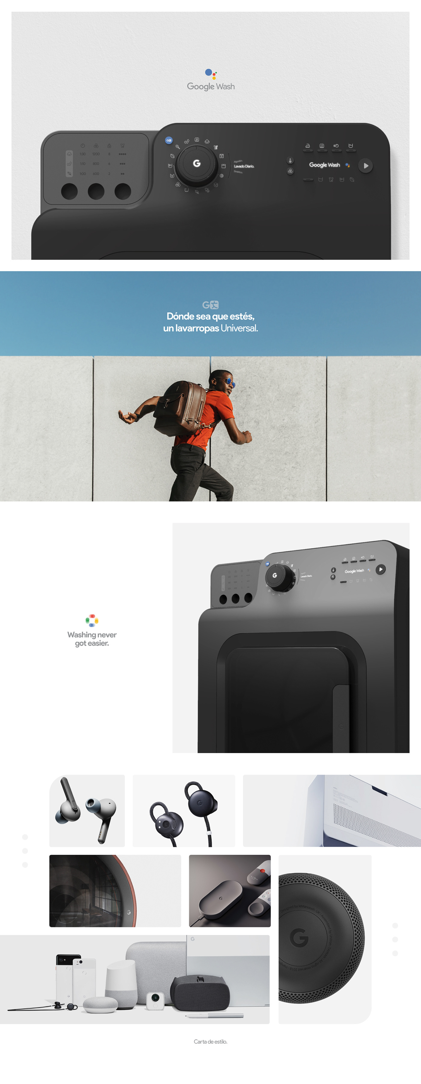 Santiago Beguiris，Universal washing machine，product design，Google washing machine，