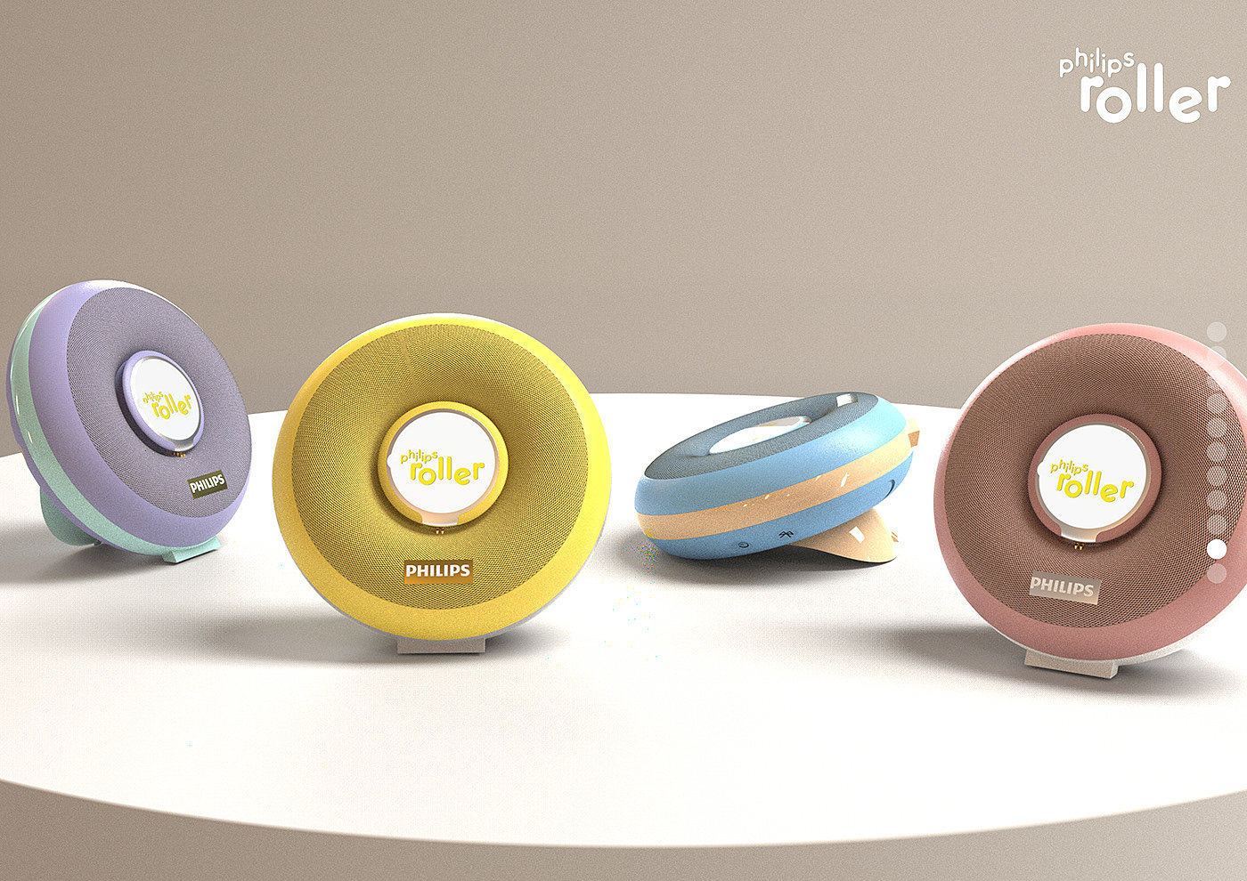 Philips，Roller speaker，product design，Redesign，Ultrasonic sound wave，The Roller，