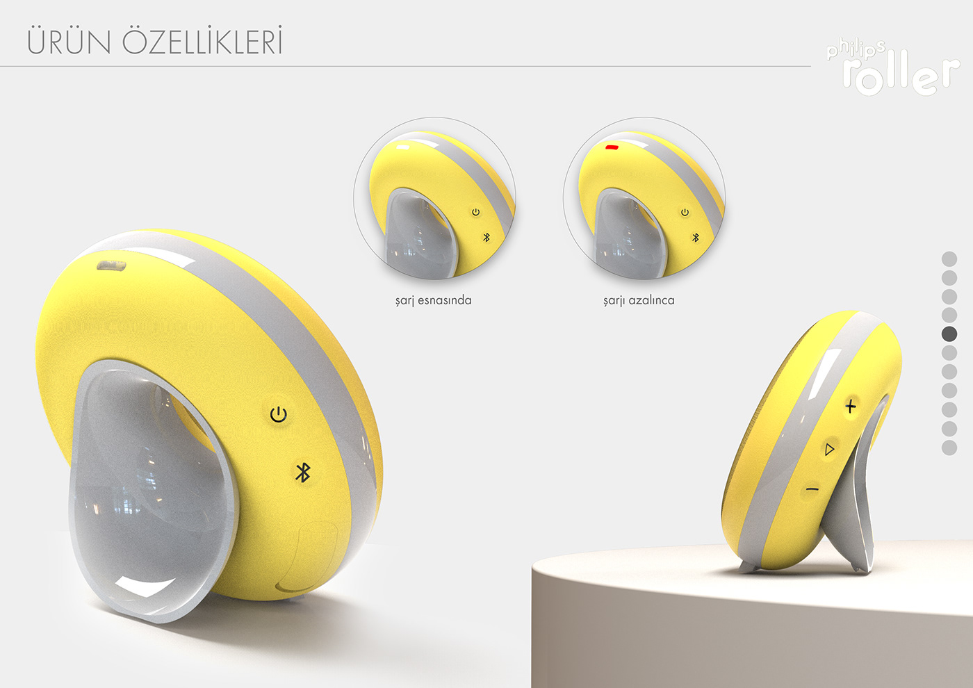 Philips，Roller speaker，product design，Redesign，Ultrasonic sound wave，The Roller，