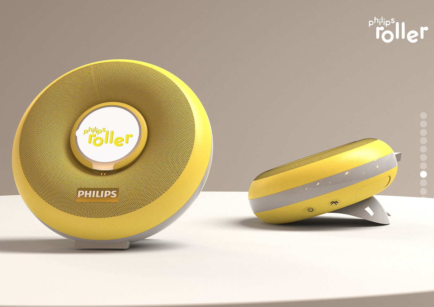 Philips，Roller speaker，product design，Redesign，Ultrasonic sound wave，The Roller，