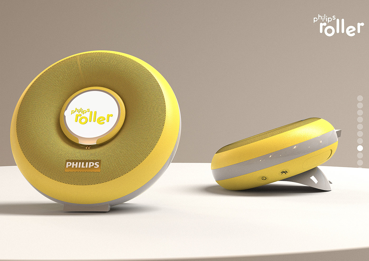 Philips，Roller speaker，product design，Redesign，Ultrasonic sound wave，The Roller，