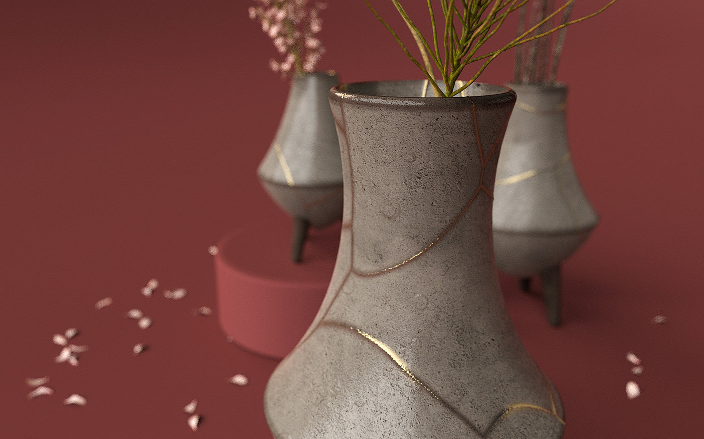 Offsite Design，Vase series，Visual design，product design，Render，Cohort 02，