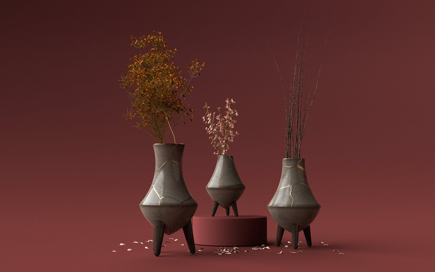 Offsite Design，Vase series，Visual design，product design，Render，Cohort 02，