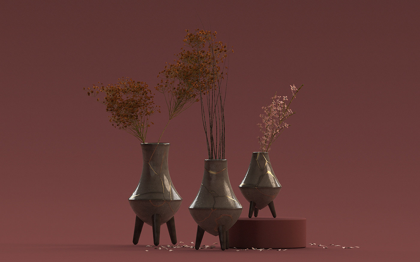 Offsite Design，Vase series，Visual design，product design，Render，Cohort 02，