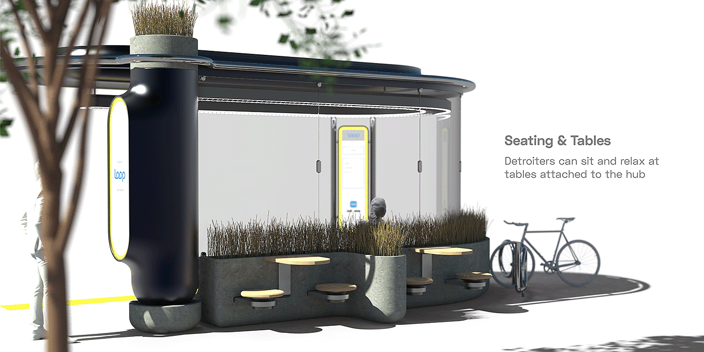 Nick Greca，Detroit Transportation，Intelligent design，Autopilot，bus station，conceptual design，