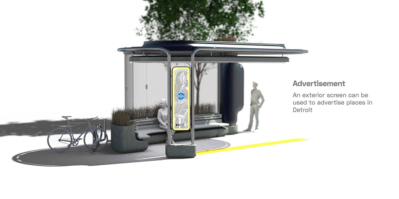 Nick Greca，Detroit Transportation，Intelligent design，Autopilot，bus station，conceptual design，