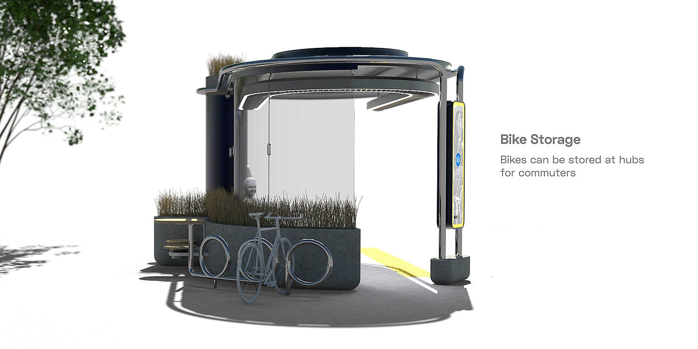 Nick Greca，Detroit Transportation，Intelligent design，Autopilot，bus station，conceptual design，