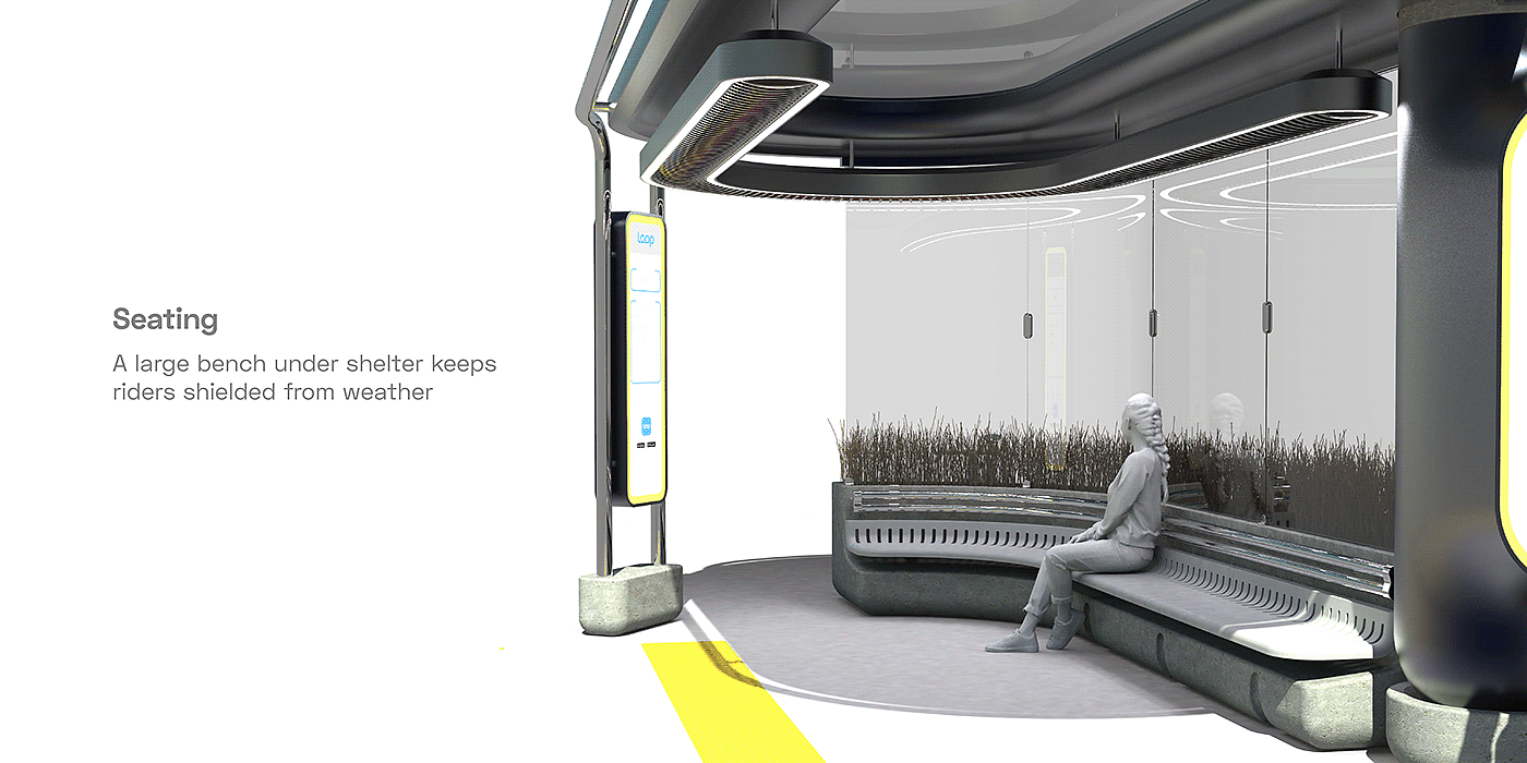 Nick Greca，Detroit Transportation，Intelligent design，Autopilot，bus station，conceptual design，